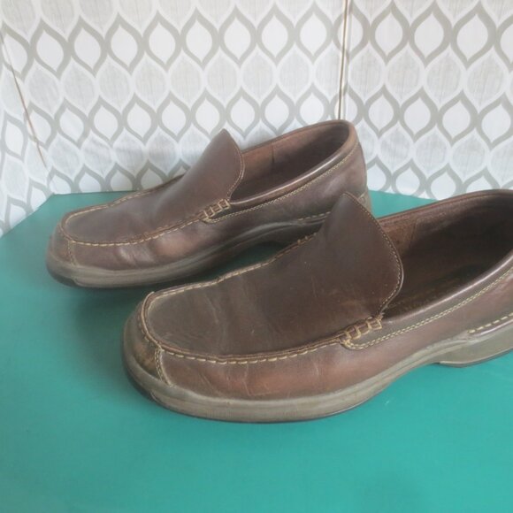 Rockport Mens Size 11 Loafer Driving Shoes Brown Leather Slip On Comfort Shoes. - Picture 5 of 16